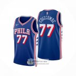 Camiseta Philadelphia 76ers V.J. Edgecombe NO 77 Icon 2025-26 Azul