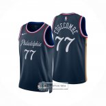 Camiseta Philadelphia 76ers V.J. Edgecombe NO 77 Icon 2025-26 Azul