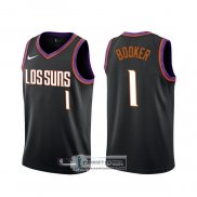 Camiseta Phoenix Suns Devin Booker Ciudad 2019-20 Negro