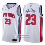 Camiseta Pistons Blake Griffin Association 2017-18 Blanco