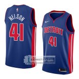 Camiseta Pistons Jameer Nelson Icon 2018 Azul