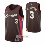Camiseta Portland Trail Blazers CJ McCollum NO 3 Ciudad 2020-21 Marron