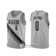 Camiseta Portland Trail Blazers Damian Lillard Earned 2020-21 Gris