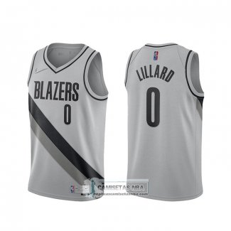 Camiseta Portland Trail Blazers Damian Lillard Earned 2020-21 Gris