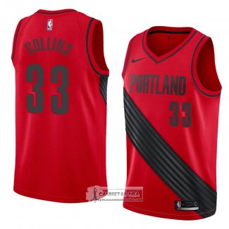 Camiseta Portland Trail Blazers Zach Collins Statement 2018 Rojo