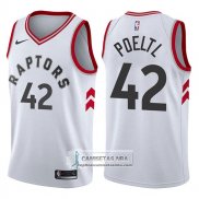 Camiseta Raptors Jakob Poeltl Association 2017-18 Blanco