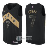 Camiseta Raptors Kyle Lowry Ciudad Negro