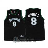 Camiseta Retro Timberwolves Sprewell Negro