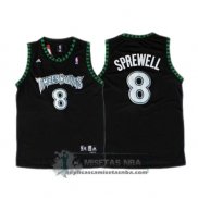 Camiseta Retro Timberwolves Sprewell Negro