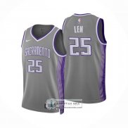 Camiseta Sacramento Kings Alex Len NO 25 Ciudad 2022-23 Gris