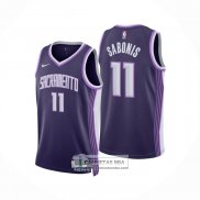 Camiseta Sacramento Kings Domantas Sabonis NO 11 Ciudad 2025-26 Violeta