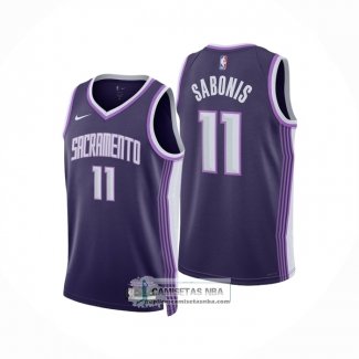 Camiseta Sacramento Kings Domantas Sabonis NO 11 Ciudad 2025-26 Violeta