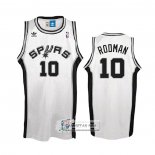 Camiseta San Antonio Spurs Dennis Rodman NO 10 Hardwood Classics Blanco
