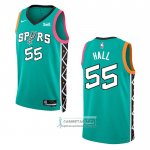 Camiseta San Antonio Spurs Jordan Hall NO 55 Ciudad 2022-23 Verde