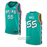 Camiseta San Antonio Spurs Jordan Hall NO 55 Ciudad 2022-23 Verde