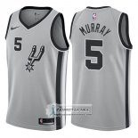 Camiseta Spurs Dejounte Murray Statement 2017-18 Gris