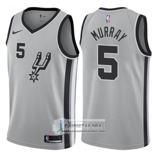 Camiseta Spurs Dejounte Murray Statement 2017-18 Gris