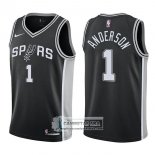 Camiseta Spurs Kyle Anderson Icon 2017-18 Negro