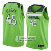 Camiseta Timberwolves Cole Aldrich Statement 2018 Verde