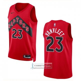 Camiseta Toronto Raptors Fred Vanvleet NO 23 Icon 2022-23 Rojo