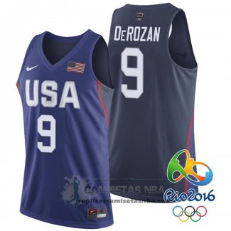 Camiseta USA 2016 DeRozan Azul