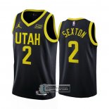 Camiseta Utah Jazz Collin Sexton NO 2 Statement 2022-23 Negro