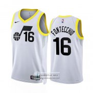 Camiseta Utah Jazz Simone Fontecchio NO 16 Association 2022-23 Blanco