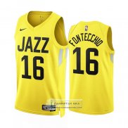 Camiseta Utah Jazz Simone Fontecchio NO 16 Icon 2022-23 Amarillo