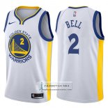 Camiseta Warriors Jordan Bell Association 2017-18 Blanco