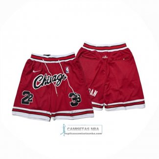 Pantalone Chicago Bulls Mitchell & Ness Just Don Rojo