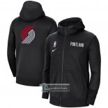 Sudaderas con Capucha Portland Trail Blazers Showtime Therma Negro