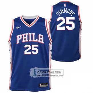 Camiseta 76ers Simmons 2017-18 Azul