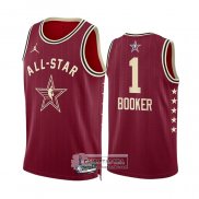 Camiseta All Star 2024 Phoenix Suns Devin Booker NO 1 Rojo