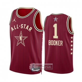 Camiseta All Star 2024 Phoenix Suns Devin Booker NO 1 Rojo