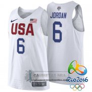 Camiseta Autentico USA 2016 Jordan Blanco