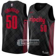 Camiseta Blazers Caleb Swanigan Ciudad 2018 Negro