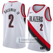 Camiseta Blazers Wade Baldwin Iv Association 2018 Blanco