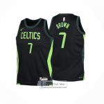 Camiseta Boston Celtics Jaylen Brown NO 7 Ciudad 2024-25 Negro