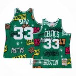 Camiseta Boston Celtics Larry Bird NO 33 Slap Sticker Mitchell & Ness 1985-86 Verde