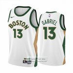 Camiseta Boston Celtics Wenyen Gabriel NO 13 Ciudad 2023-24 Blanco