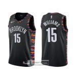 Camiseta Brooklyn Nets Alan Williams Ciudad Negro