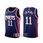 Camiseta Brooklyn Nets Kyrie Irving NO 11 Ciudad 2021-22 Azul