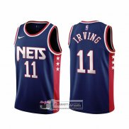Camiseta Brooklyn Nets Kyrie Irving NO 11 Ciudad 2021-22 Azul