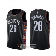 Camiseta Brooklyn Nets Spencer Dinwiddie Ciudad Negro