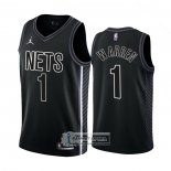 Camiseta Brooklyn Nets T.J. Warren NO 1 Statement 2022-23 Negro