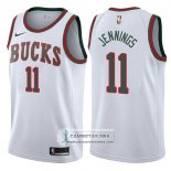 Camiseta Bucks Brandon Jennings Classic 2017-18 Blanco