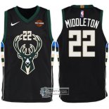 Camiseta Bucks Khris Middleton Statement Harley 2017-18 Negro