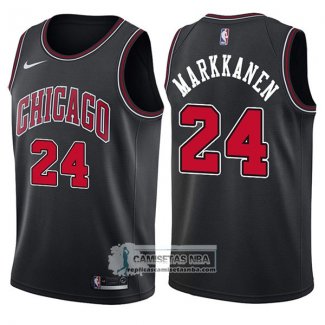 Camiseta Bulls Lauri Markkanen Statement 2017-18 Negro