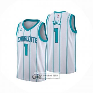 Camiseta Charlotte Hornets LaMelo Ball NO 1 Association 2024-25 Blanco