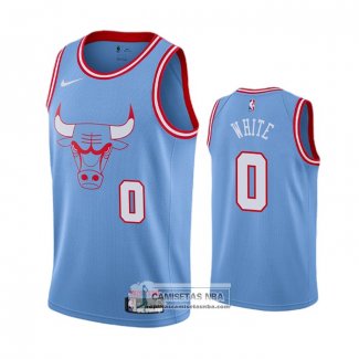 Camiseta Chicago Bulls Coby White Ciudad Azul